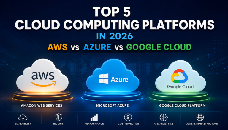 Top cloud computing platforms in 2026 featuring AWS Azure and Google Cloud
