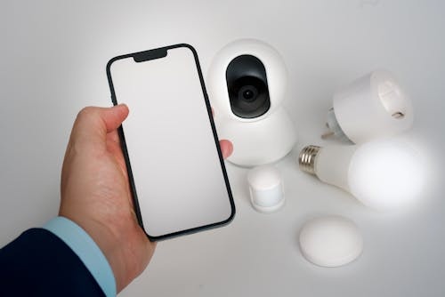 Internet of Things IoT apps connected with smart devices and smartphones