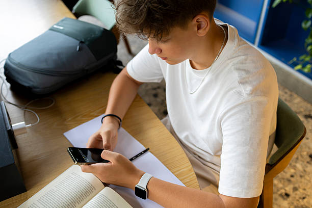 Student using one of the best AI apps for homework assistance