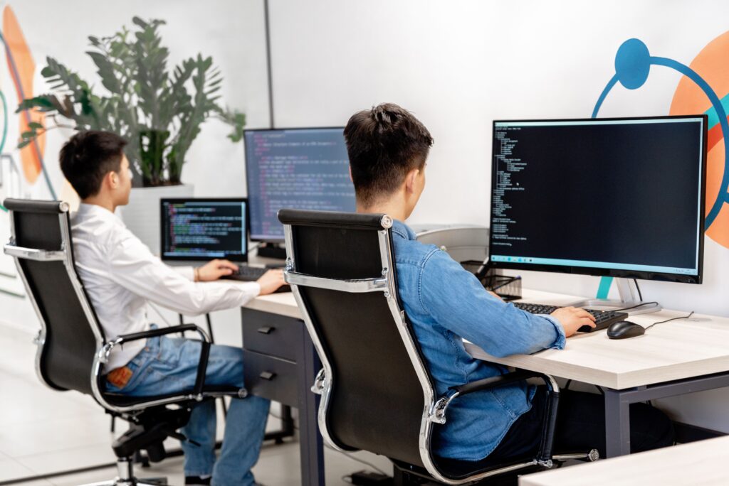 Entrepreneur researching customer demand online